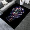 Music Theme Office Carpet Chair Mat: Colorful Microphone Design for Home Decor, Office Use, Gift Ideas Suitable for Bedrooms, Living Rooms