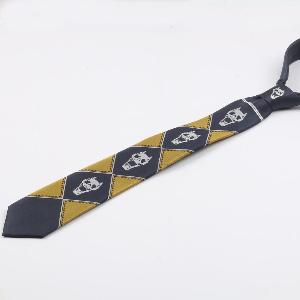 JoJo's Bizarre Adventure Black Skull Tie - Yoshikage Kira Edition