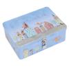 Tinplate Empty Tins Metal Vintage Sundries Storage Box with Lock Lid Cartoon Kids Gift L