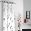 Panneau Rideau Voile - TOURBILLON - 140 X 240 Cm - Œillets - Blanc - Élégance - Chic