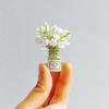 Delicate Miniature Potted Flowers Assorted Colors Car Dashboard Greenery Decor Tabletop Figurines for DIY Crafts Home Ornament