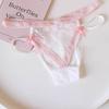 Bow French Style Briefs Mid Waist Women Underwear Lingerie Lace Flower Panties  Gifts