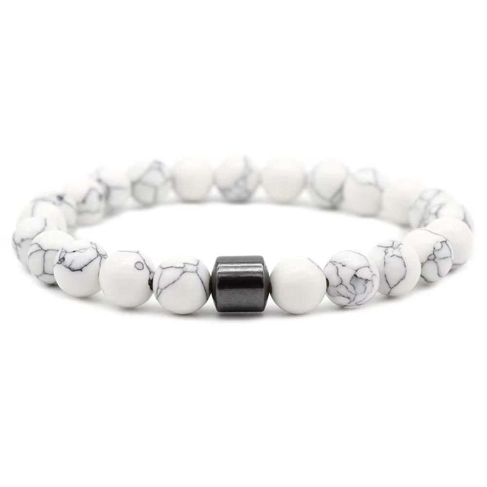 Tigeraugen Natursteinperlen Handarbeit Männer Magnetische Hämatit Accessoire Armbänder für Freund Vater Geschenk