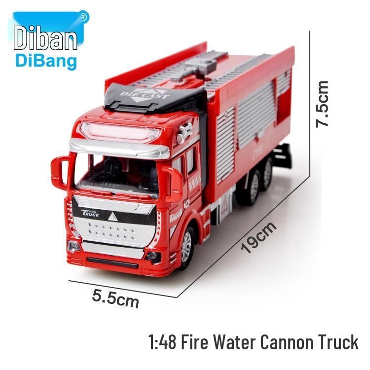 Children's Pull-Back Alloy Fire Ladder Truck Toy