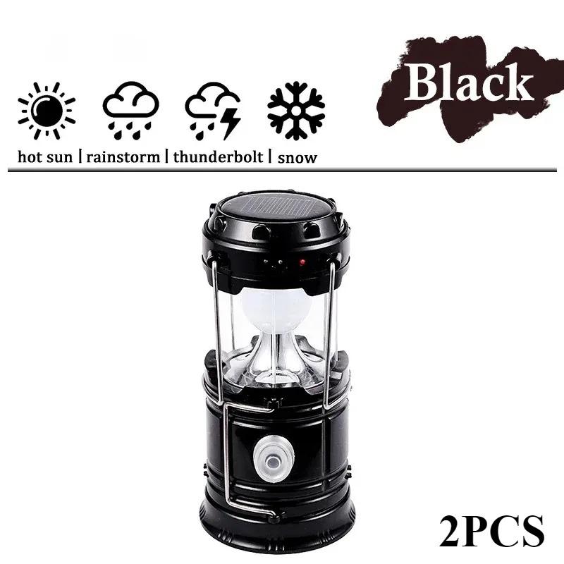Solar Camping Light Lamp Portable Lantern USB Rechargeable LED Flashlight Waterproof Torch Power Bank For Outdoor Fishing Hiking