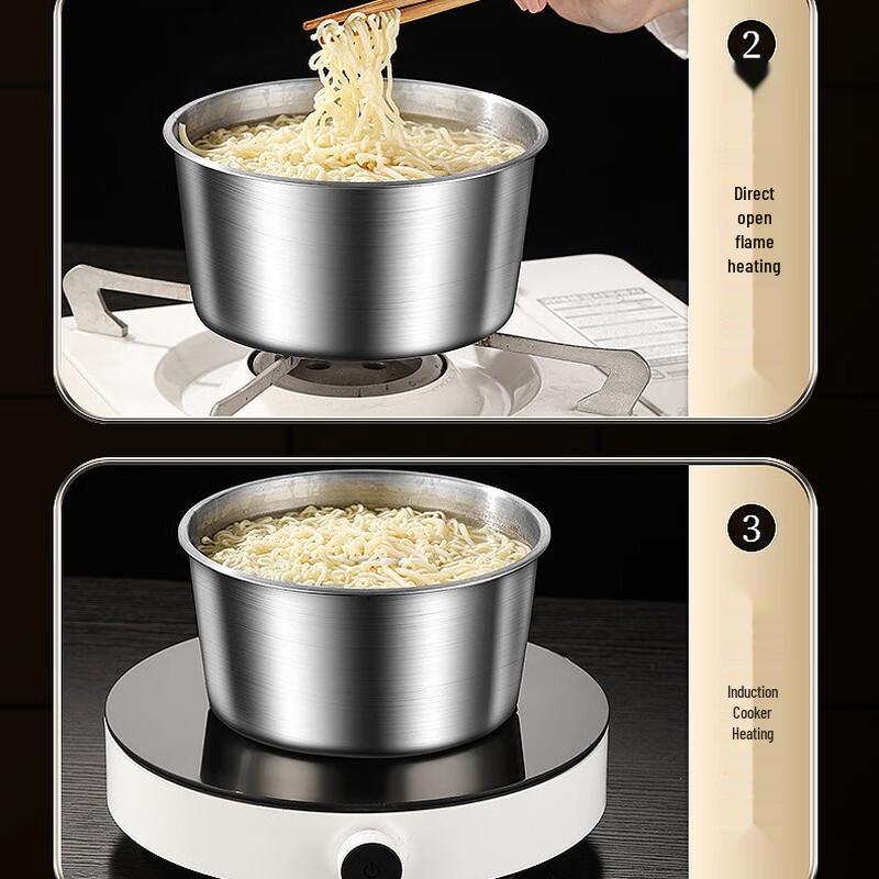 Mishangni 304 Stainless Steel Round Food Storage Container Set