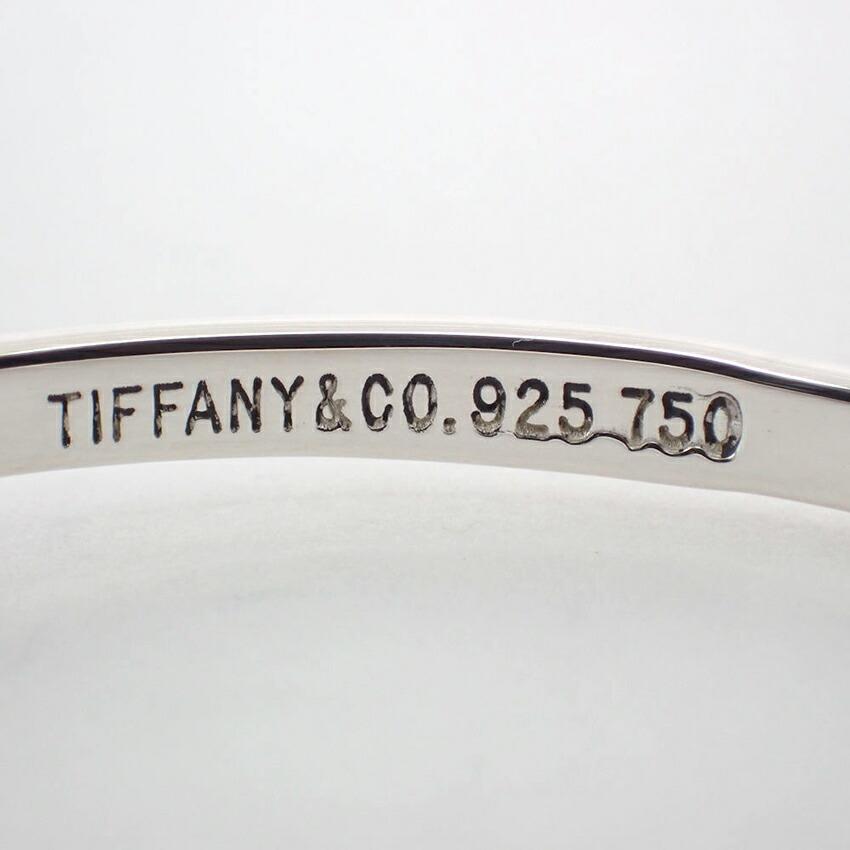[Pre-owned] TIFFANY 925/750 Hook & Eye Bangle/j45-2