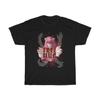 Oversized Black Short-Sleeve T-Shirt Featuring Elfen Lied Lucy "FREE HUG" Vector Hands Meme Graphic Print For Dark Anime & Horror Fans