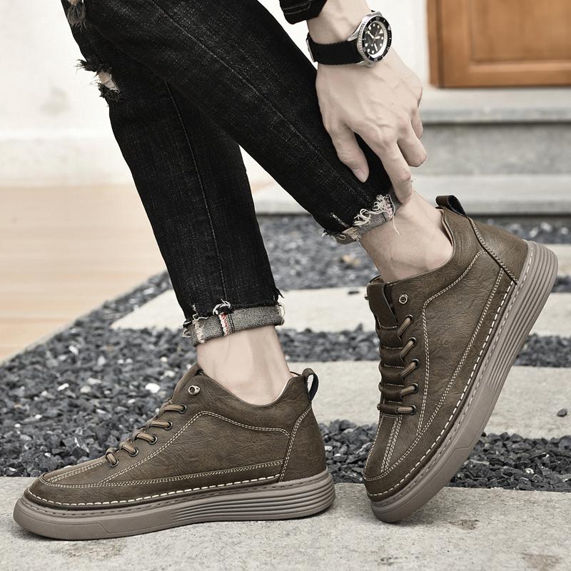High Quality Men's Walking Footwear Handmade Men Sneakers Genuine High Quality Driving Shoes 2025 New Arrival Skate Shoes Men
