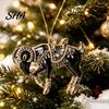 Compact Tree Ornaments for Restaurants Black Goat Christmas Hanging Ornament, 2D Acrylic Festive Holiday Home Pendant, Decorative Car Accessory Party