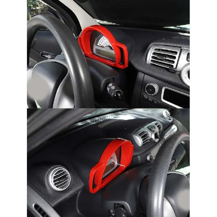 For Mercedes Benz Smart 451 Fortwo 2009-2015 Car Dashboard Display Meter Ring Speedometer Gauge Cover Trim Frame Accessories