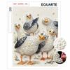 Sparkling Pearl Painting Kit with Frame Cute Seagulls Bead Art Canvas Elegant Relaxing Craft Wall Decor and Perfect Gift for Women