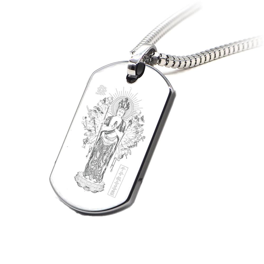 

Ожерелье SPTBD5 Каннон Бодхисаттва Подвеска из карбида вольфрама Верхняя зеркальная отделка Кожа Маркировка Сердце Сутра Гравировка Каннон [LN-Spirit316] Мужская
