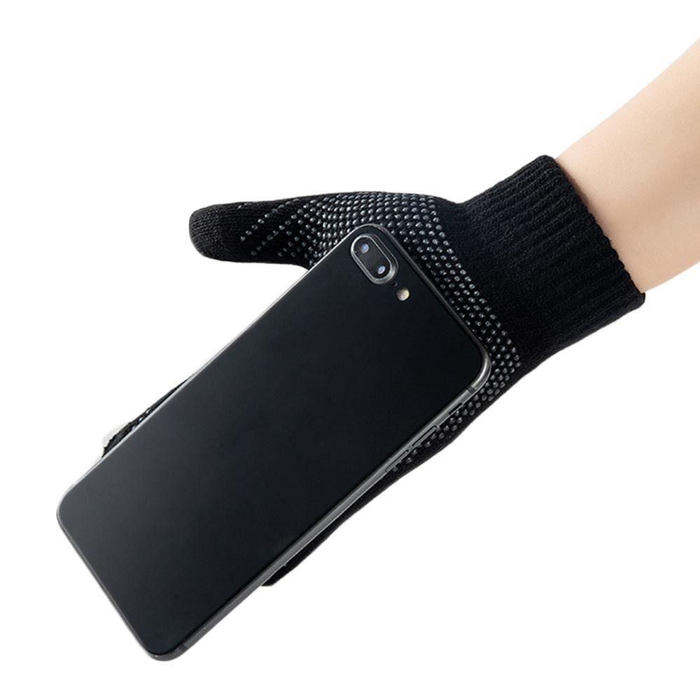 Warm Touch Screen Mitten Thicken Non-slip Gloves Fashion Knitted Gloves  Men Women