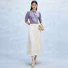 [Chinese Style Dark Pattern Jacquard] Spring and Summer Stand Up Collar Buckle New Chinese Heavyweight Mulberry Silk Short Sleeved Shirt for Women