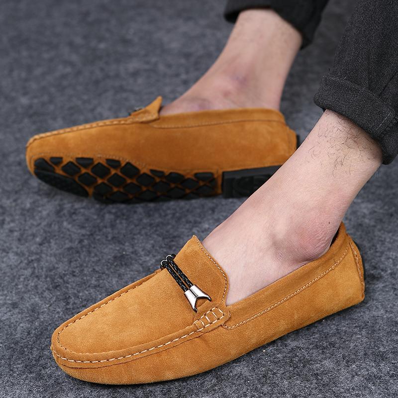 Fashion New Men High Quality Genuine Leather Loafers Men Casual Shoes Moccasins Slip On Men's Flats Fashion Men Shoes Male Driving Shoes