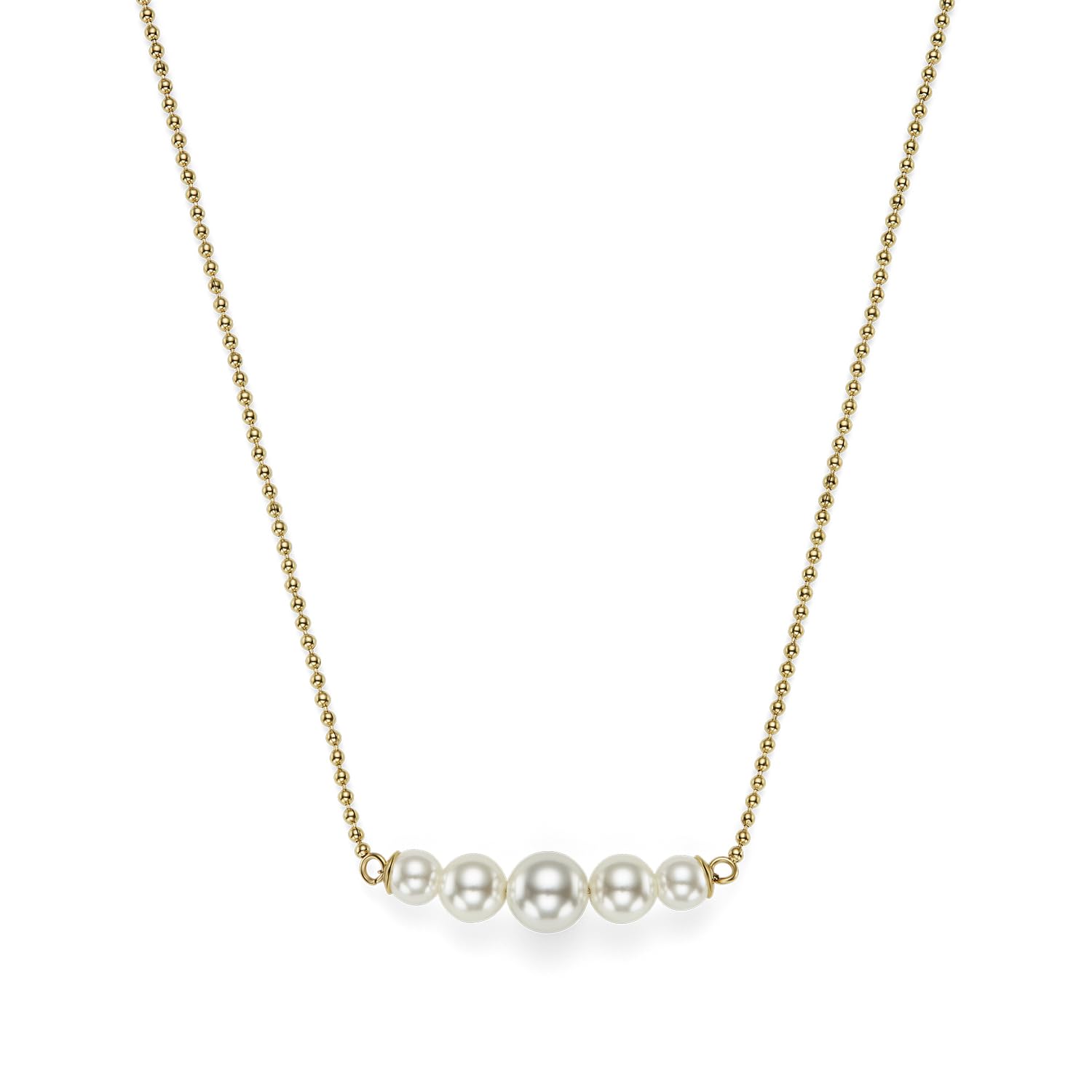 

Olivia Burton Classic Pearl Beads Pearl Ball Gold Necklace 24100321 Women s & (Authorized Retailer) золотий