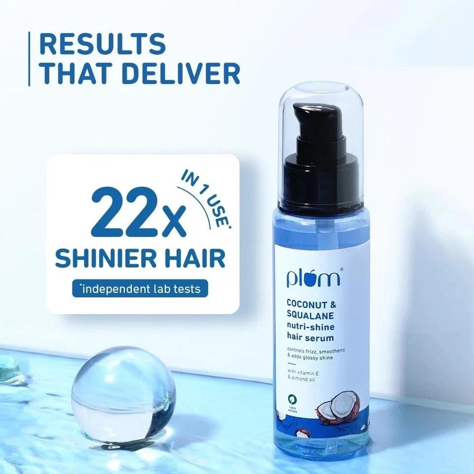 Plum Coconut Nutri-Shine Hair Serum For Smooth, Shiny Hair (75ml)