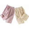 DAVE & BELLA Kids' Summer Linen Cropped Wide-Leg Pants