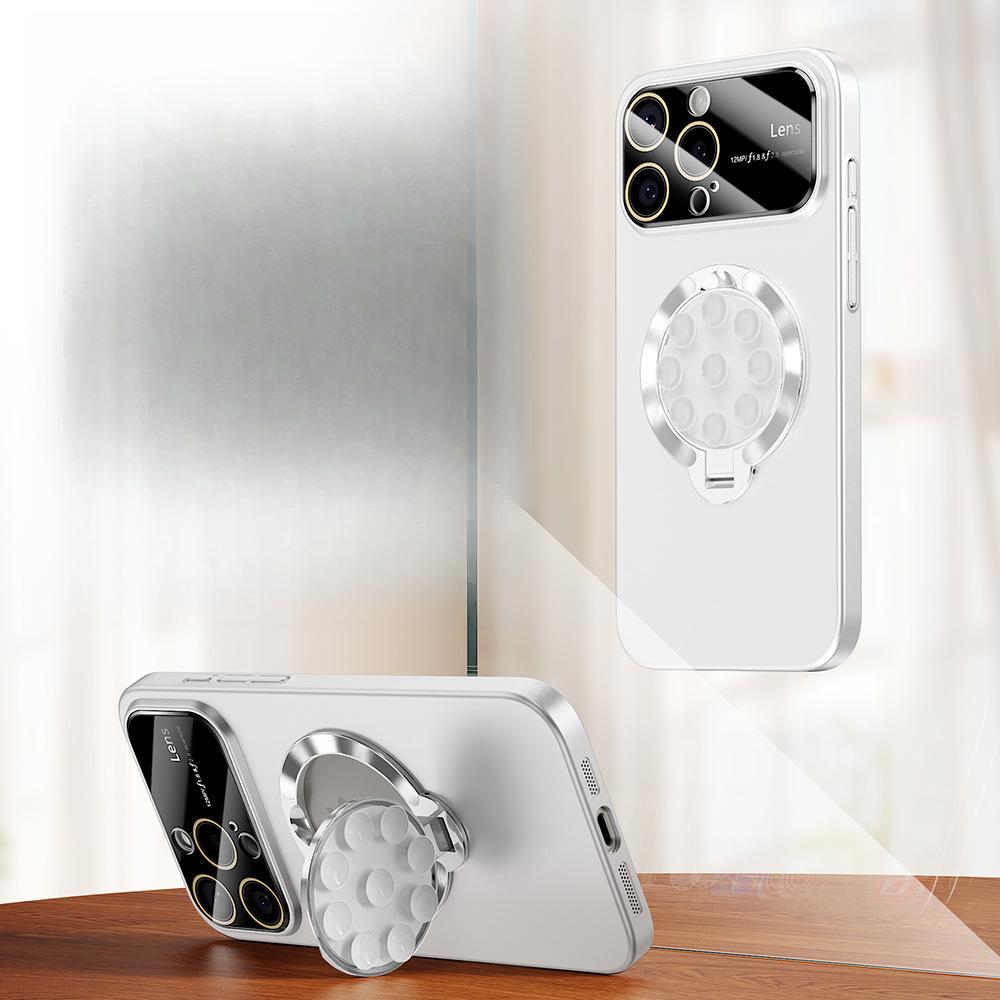 

Подходит для Apple 16promax, Чехол для телефона медного цвета, IPhone15, Присоска, Магнитная подставка, 14 Ощущение кожи iPhone11Promax