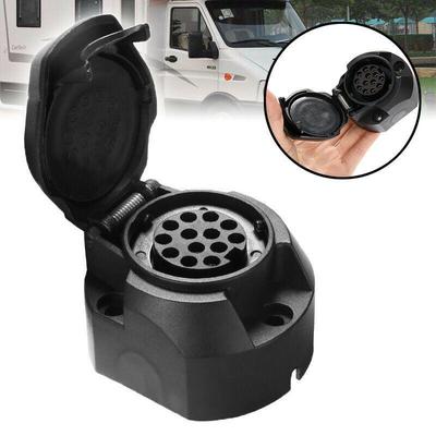 13-polig Euro Plast Trailer Sockel Biltillbehör Husvagnar 13-polig Dragkrok Dragkontakt Stickkontakt 12V Elkontakt Adapter