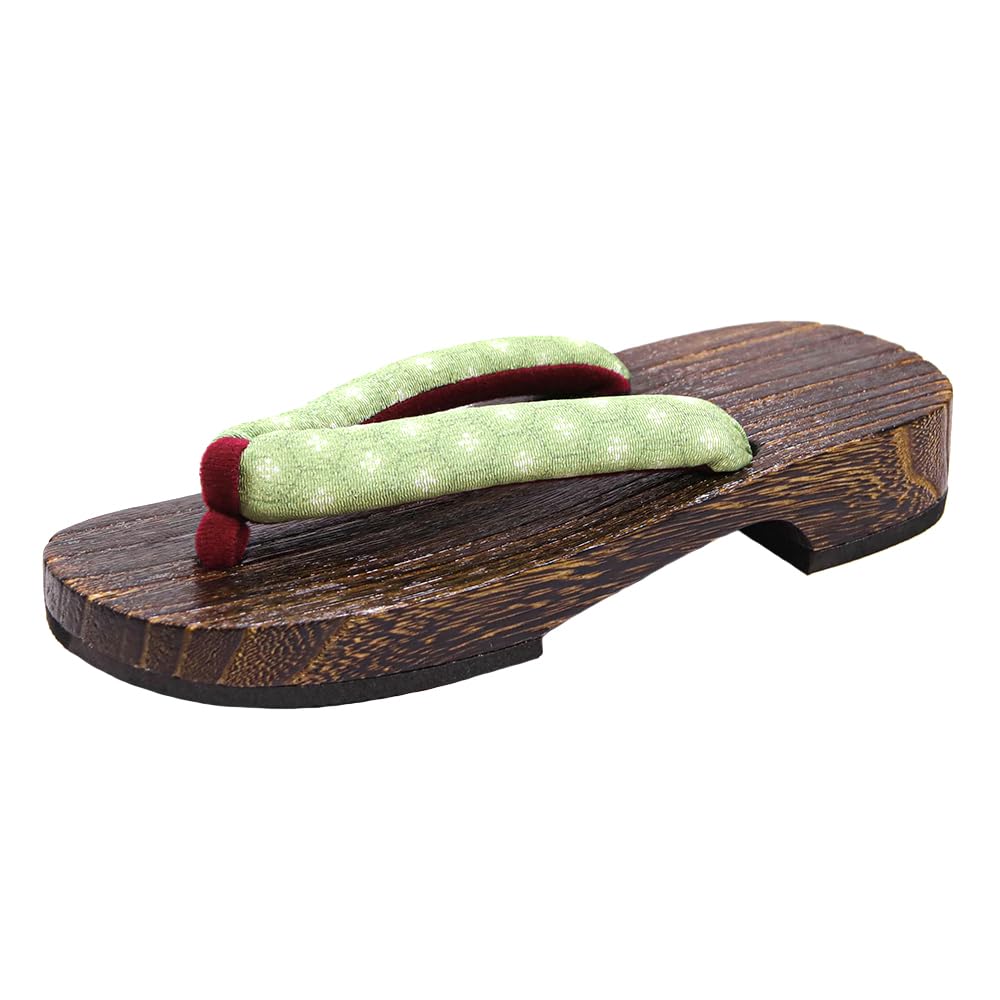 Geta Burnt [KYOETSU] Clogs, Dull, Paulownia, Women's (3 Khaki, one_size)