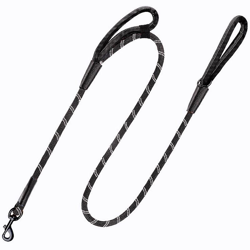 Dog Leash Reflective Dogs Leashes Double Leashes for Dog Walking Nylon Rope 150cm Comfortable Handle Dogs Leash Pet Chain Leads
