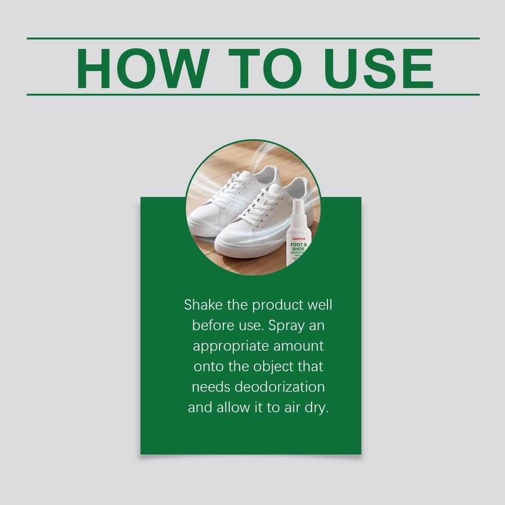 Shoe deodorizing spray Odor and stench remover, gentle and easy to carry, daily deodorant spray