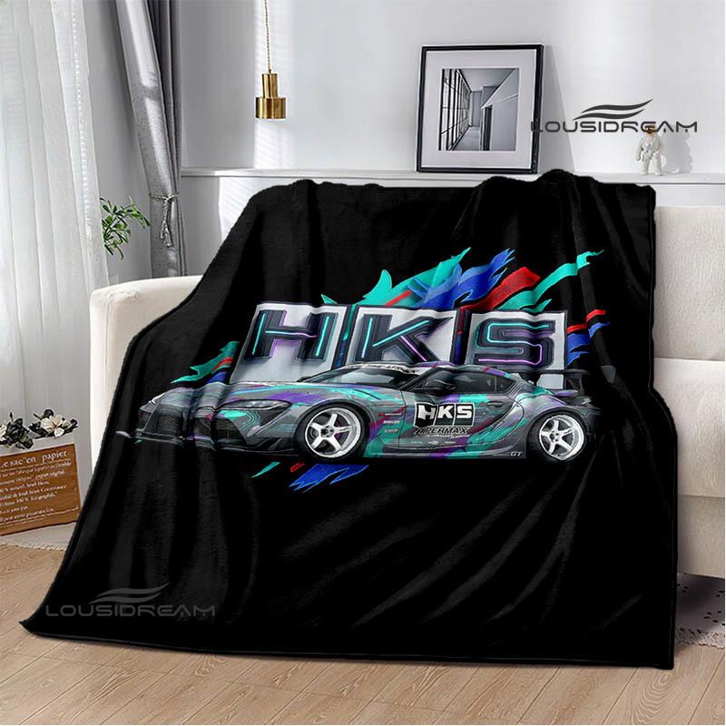 HKS Racing Car Printed Blankets Fashion Warm Blanket Soft And Comfortable Blanket Home Travel Blankets BedLinings Birthday Gift