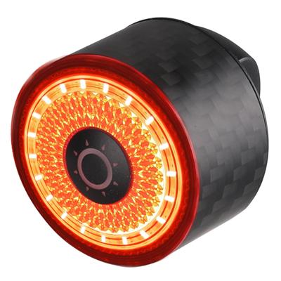 Gaciron Fiber Bicycle Zadní světlo LED Vodotěsné IPX6 USB nabíjení LOOP-100 (Karbonové pouzdro) (100 lumenů)