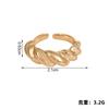 Zinc Alloy Ring - Fashionable, Versatile, Pleated Open Adjustable Irregular Ring