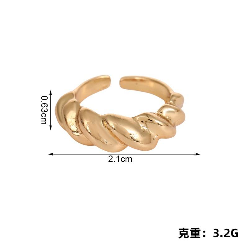 Zinc Alloy Ring - Fashionable, Versatile, Pleated Open Adjustable Irregular Ring