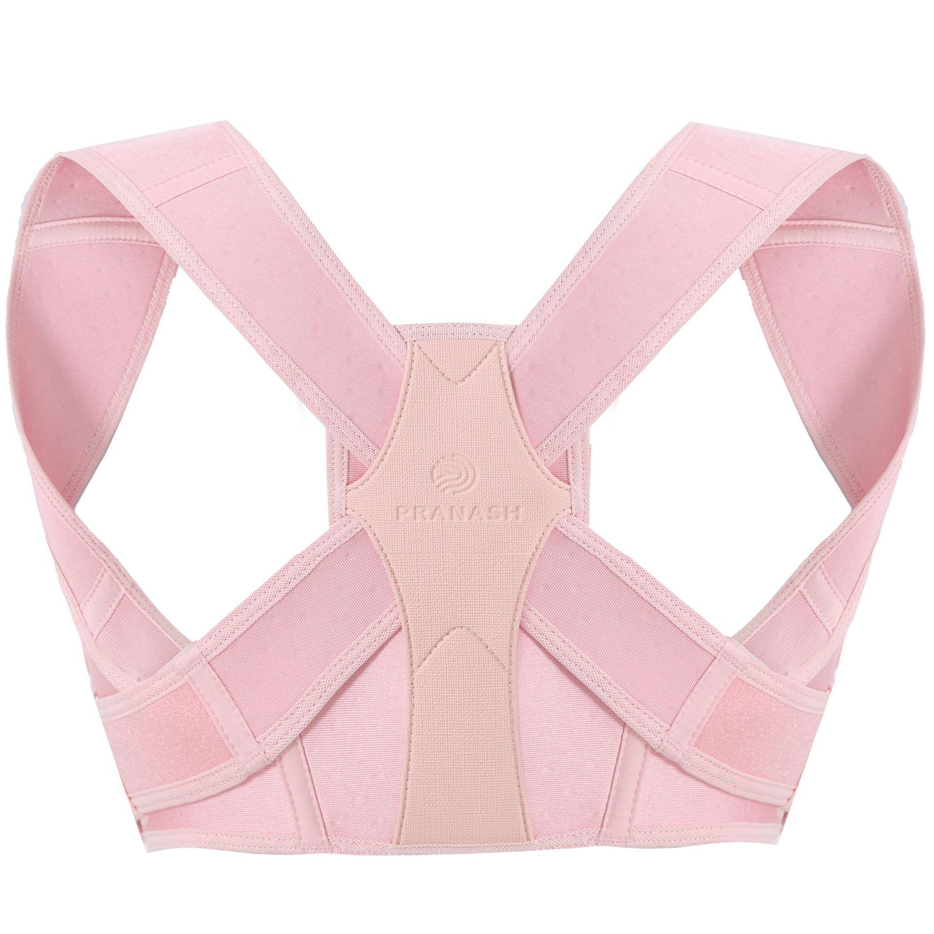 

Posture Corrector Perfect For Women Along With Men Customizable Upper Back Region Brace Shoulder Lumbar Support Belt Corset Posture Correction L-XL розовый