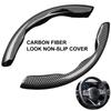1 par de protector para volante de coche de fibra de carbono, cubierta protectora ultrafina para tarjeta deportiva antideslizante, cubierta protectora con mango de verano tipo D
