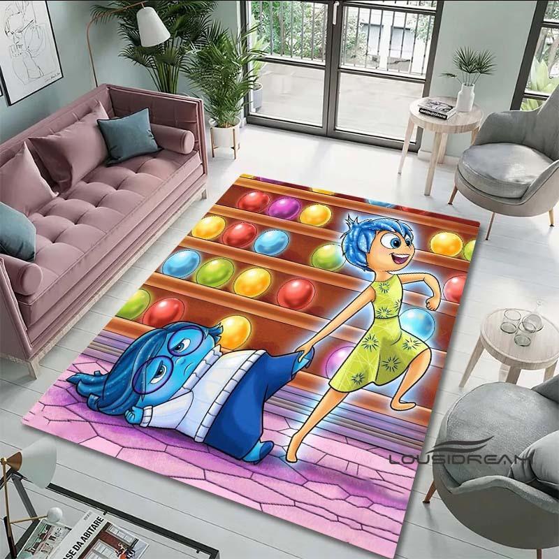 

Inside Out 2 Cartoon Print Rug, Bedroom/living Room Mat, Large-area Home Decoration, Non-slip Mat. Living Room Carpet 60x90cm