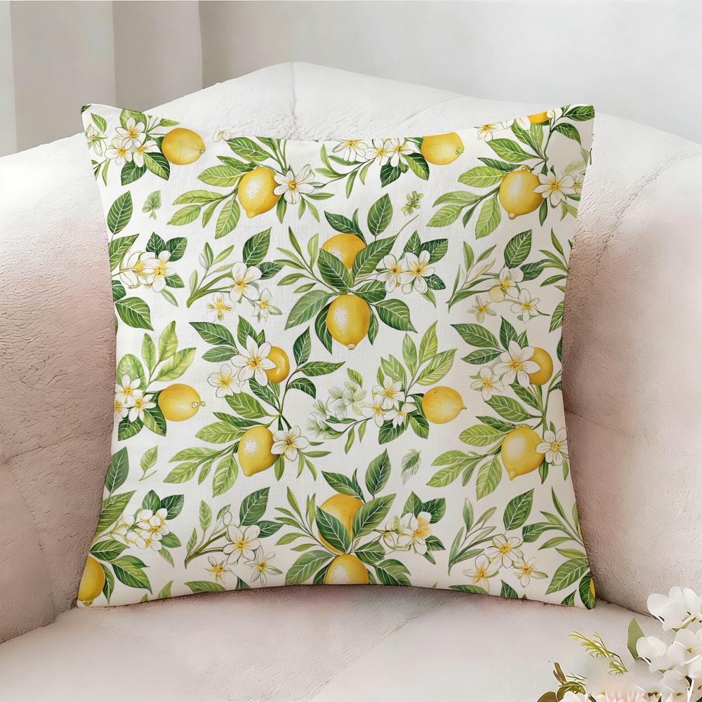 Lemon Pattern Pillow Case Pillowcase Doublesided Printed Sofa Cushion Bedroom Headboard Pillow
