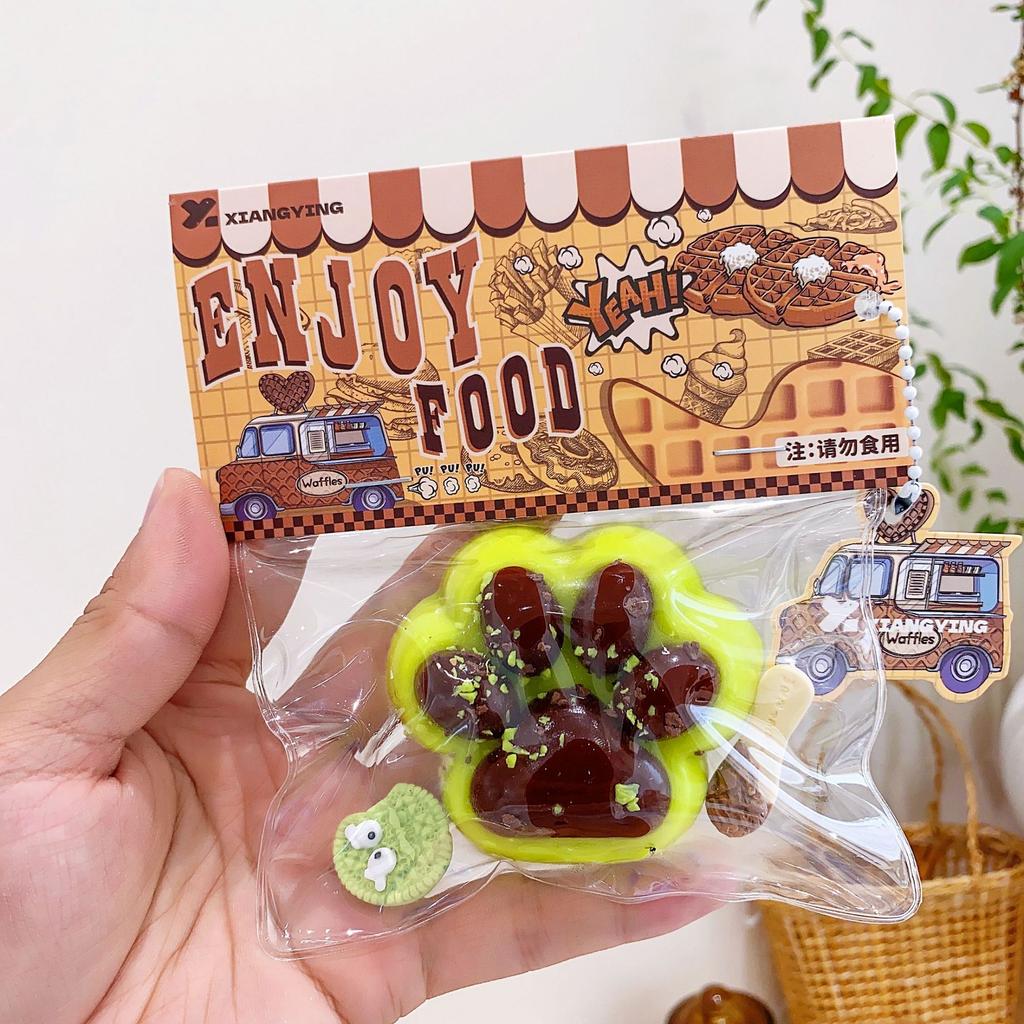 Squishy Food Creative Kids Fidget Toy Simulation exquisite Waffle  Bread Toast Donuts Slow Rising Squeeze Stress Relief Toys