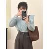 Princess Sleeve Ruffled Shirt High-end Light Luxurious Sweet Top Women Spring Autumn Gentle Korean Style