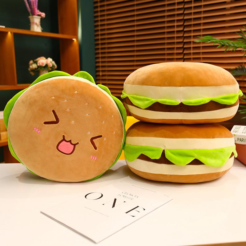 French Fries Hamburger Plush Toy Cute Pizza Foodie Snack Throw Kawaii Christmas Gift Pillow Kids Stuffed Toys Room Decoration