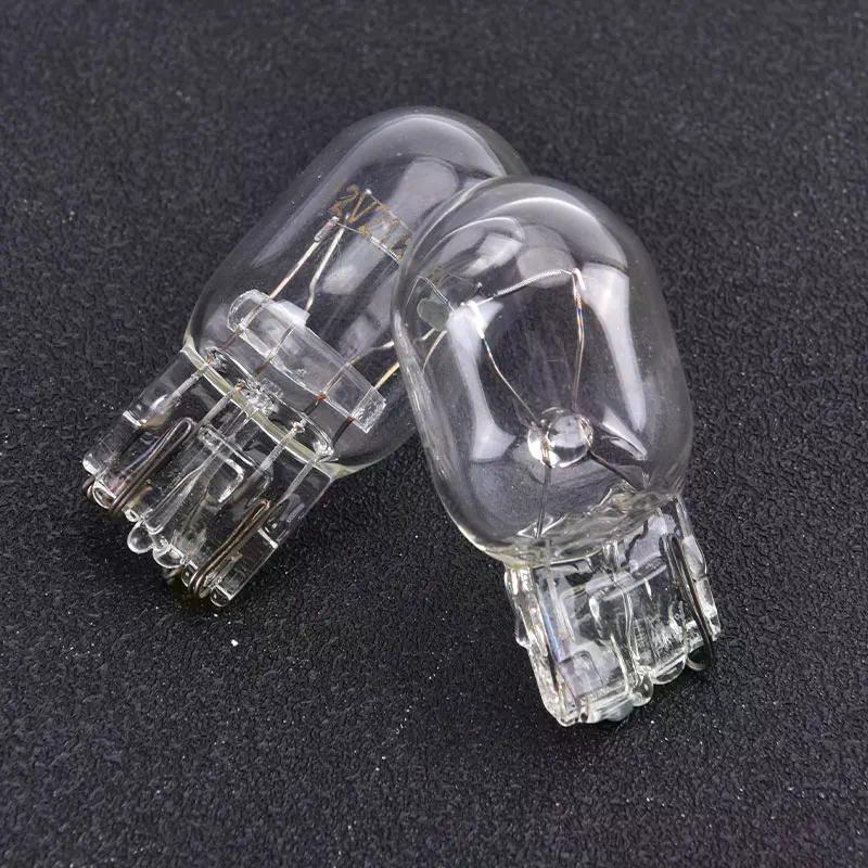 2 Stück T20 7443 7440 Signalleuchte W21/5 W 3800 K Halogenlampe, Klarglas, Tagfahrlicht, Blinker, Bremslicht, Rücklicht, DRL-Glühbirne