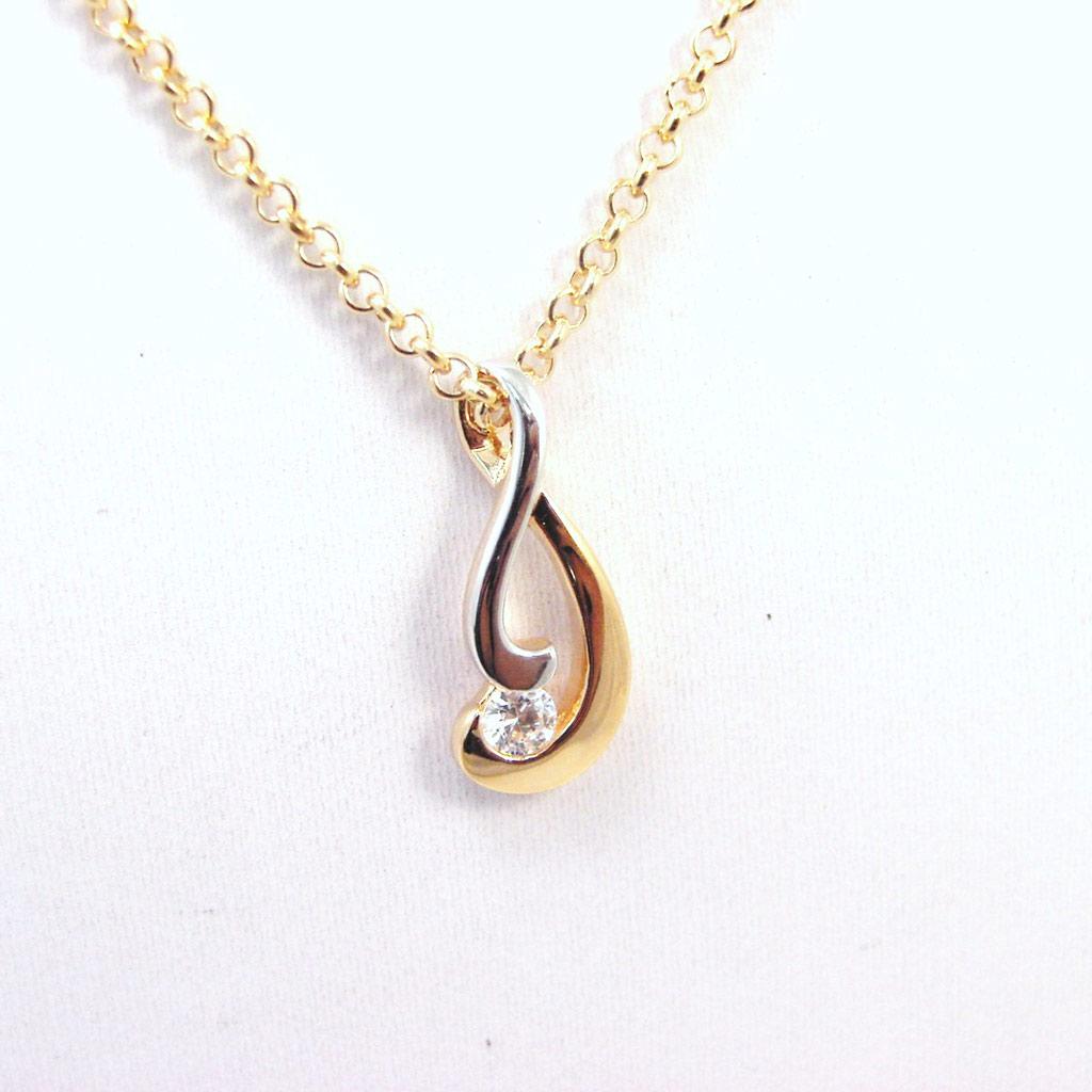 Altesse [G2285] - Two-tone 'Câlin' Gold Plated Necklace