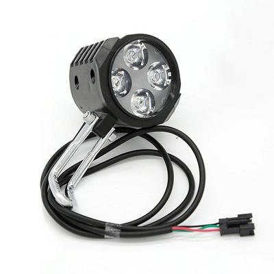 Světlo na kolo Klakson Elektrické kolo 4 LED Světlomet 12W Vodotěsný 2 v 1 Spínač klaksonu a světla Baterka na kolo