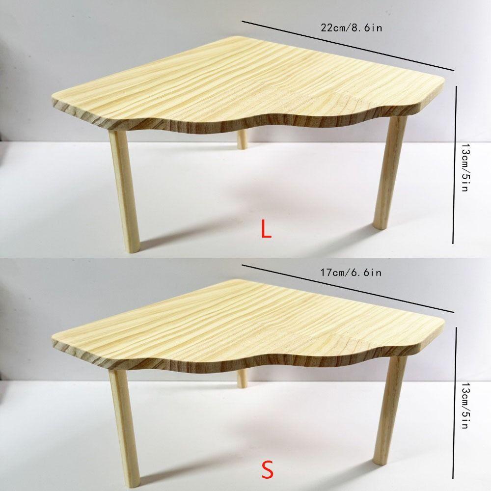 Wooden Hamster Platform Funny Mini Wood Table Playset Small Pets Playing Stand  For Chinchilla