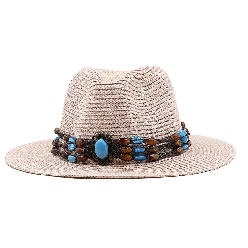 New scenic outdoor beach ethnic style western cowboy hat sunscreen sunshade straw hat jazz top hat hat