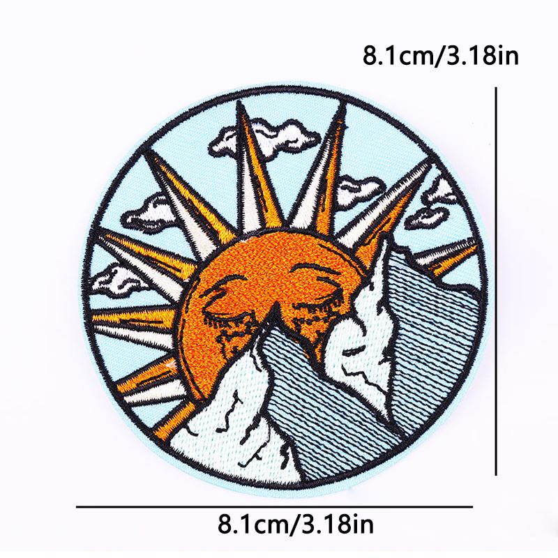 Aufbügelbares besticktes Abzeichen Outdoor-Abenteuer-Design Kosmischer Pilz Astronaut Für Jeansjacke Hut Tasche DIY Personalisierbare Dekoration