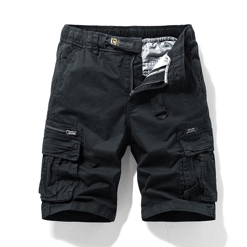 Men's Retro Multi-Pocket Loose Fit Workwear Shorts