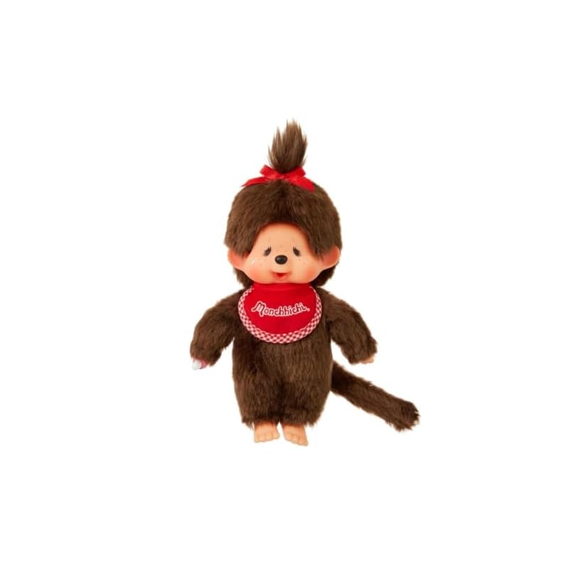 Sekiguchi Monchhichi Premium Standard Kleines braunes Mädchen weinend 251117 H21,5 x B13 x T7,5cm