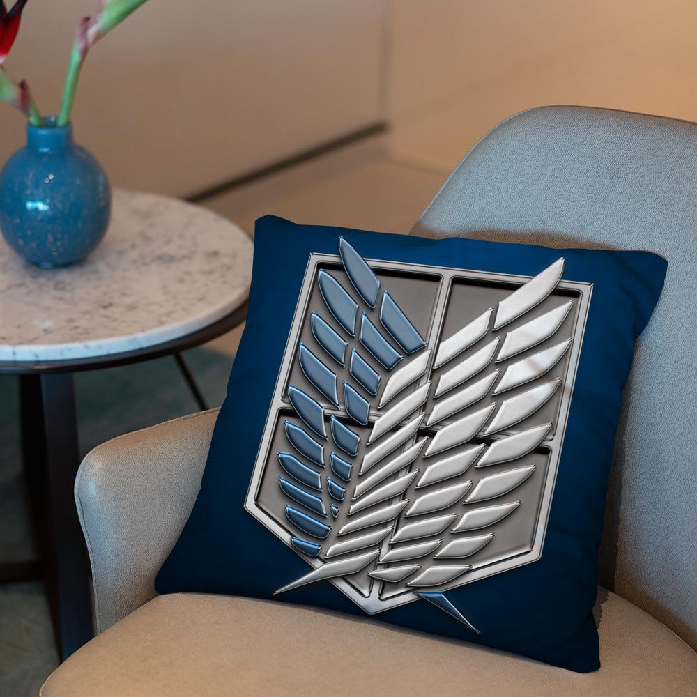 Levi Ackerman Attack On Titan Anime Cushion Cover 2-in-1 Reversible Plush Pillow Cover | Car/Sofa/Bed | Perfect Gift