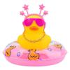 Cycling Accessories Bicycle Bell Duck Rubber Cute Duck Gold Chain Toy Cool Glasses Duck Car Dashboard Decor Motorcycle Riding