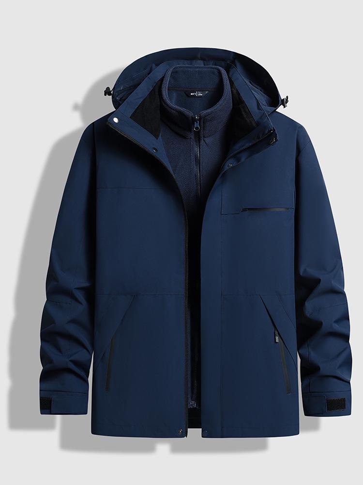 Pierre Cardin Men's 3-in-1 Fleece-Lined Windproof Jacket for Autumn/Winter